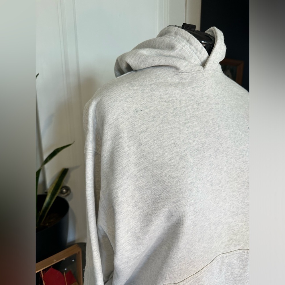 “I Love Ugly" oversized hoodie light Heather gray size XS EUC. Unisex - Picture 3 of 13
